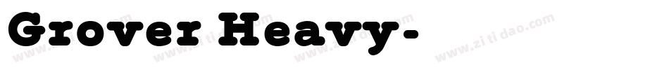 Grover Heavy字体转换